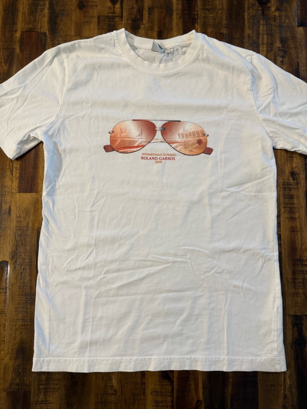 Roland Garros Paris 100% cotton women's sz S white t-shirt. tennis France sport